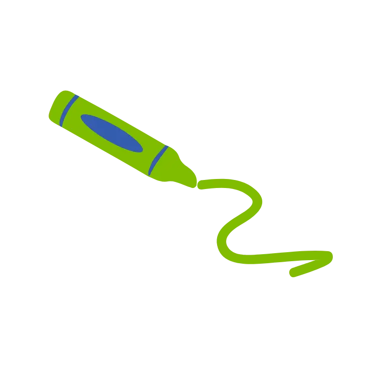 Green crayon graphic