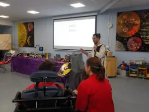 Students and staff attending workshop at Ingfield Manor School