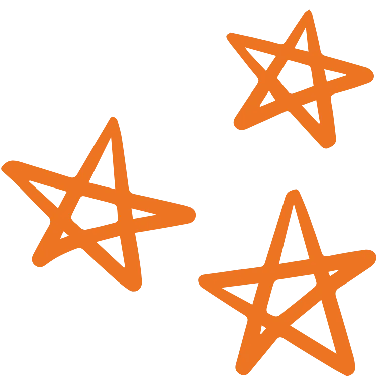 orange stars graphic