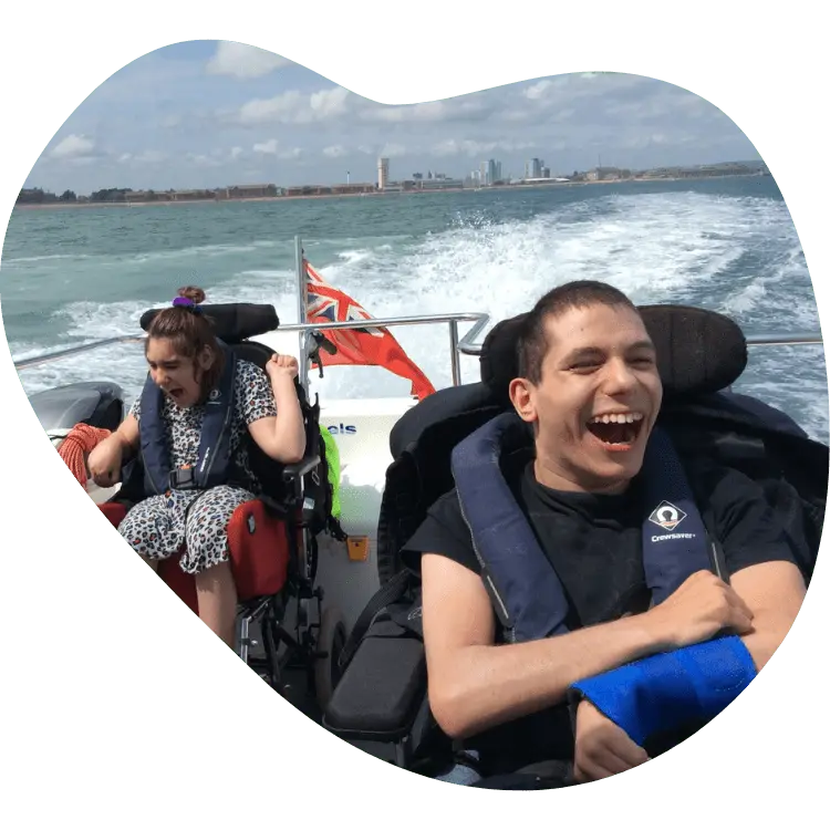Students enjoying a boat trip