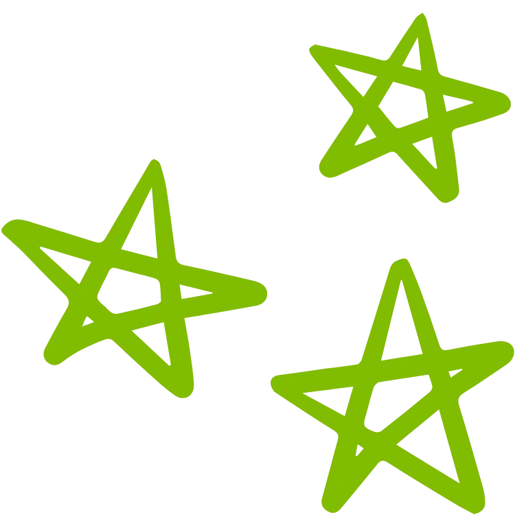 green stars graphic